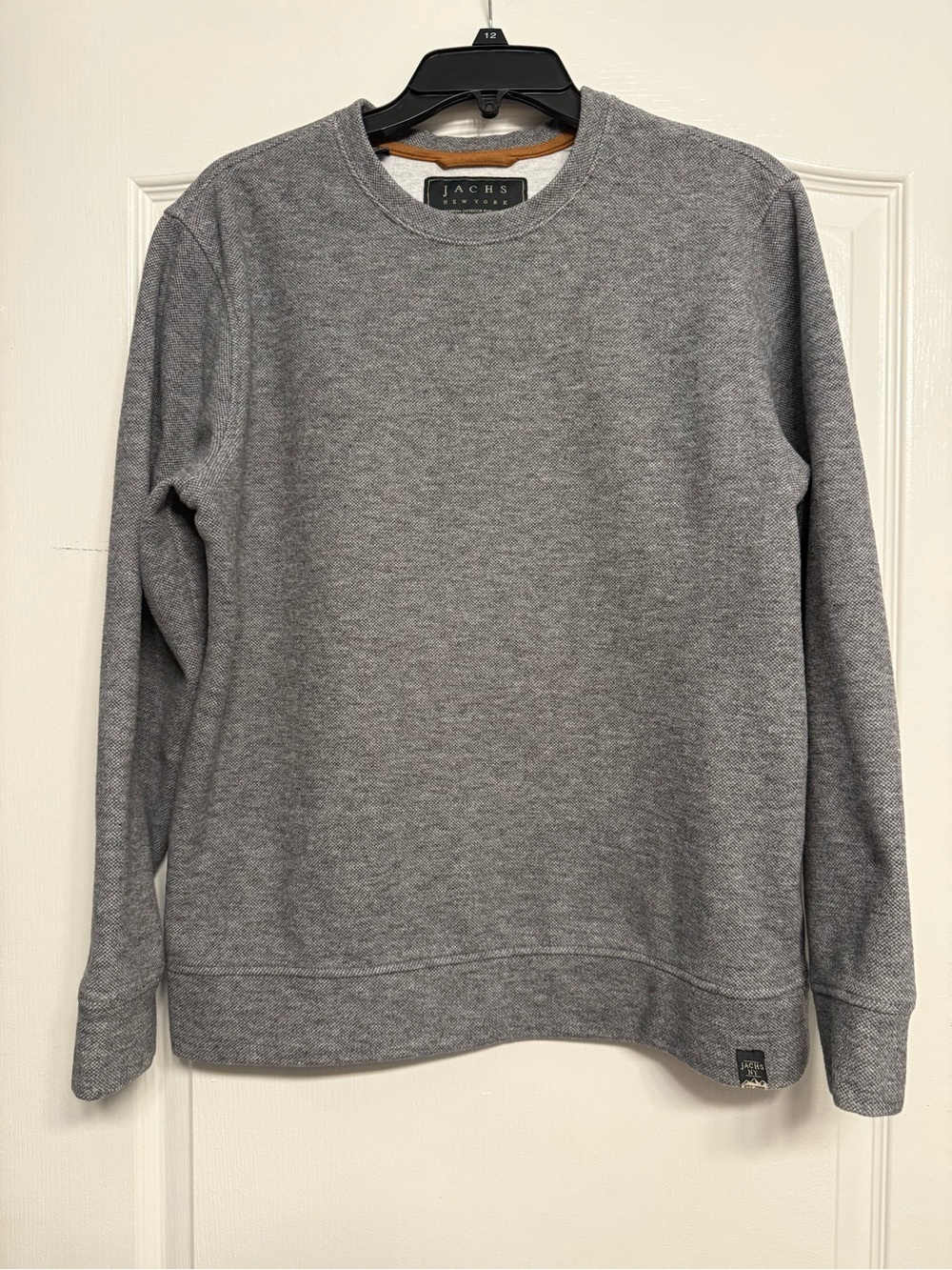 JACHS NY Fleece Lined Crewneck Pullover Sweater Gray Men’s Small Outdoor
